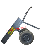 فرغون 2 چرخ با چرخ پیکانی مقاوم برای بلوک زنی صنعتی.