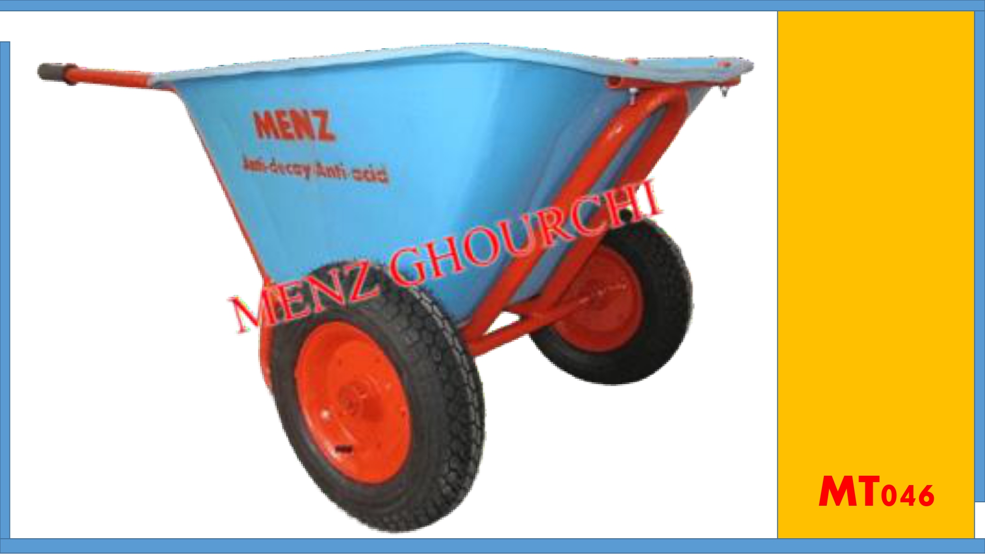 خرید فرغون صنعتی دوچرخ ضد پوسیدگی و ضد اسید MENZ.