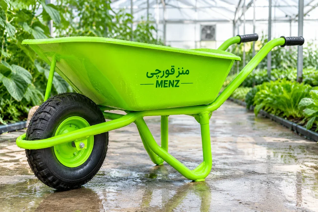 فرغون گلخانه‌ای ضد زنگ؛ راهنمای انتخاب فرغون مقاوم برای رطوبت، کود و کار روزانه