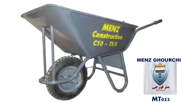 فرغون صنعتی MENZ Construction مدل MT033؛ با ورق ضخیم و شاسی جوشی ضد ضربه برای کارگاه‌های بزرگ